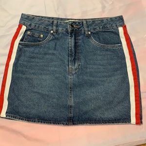 Denim mini skirt